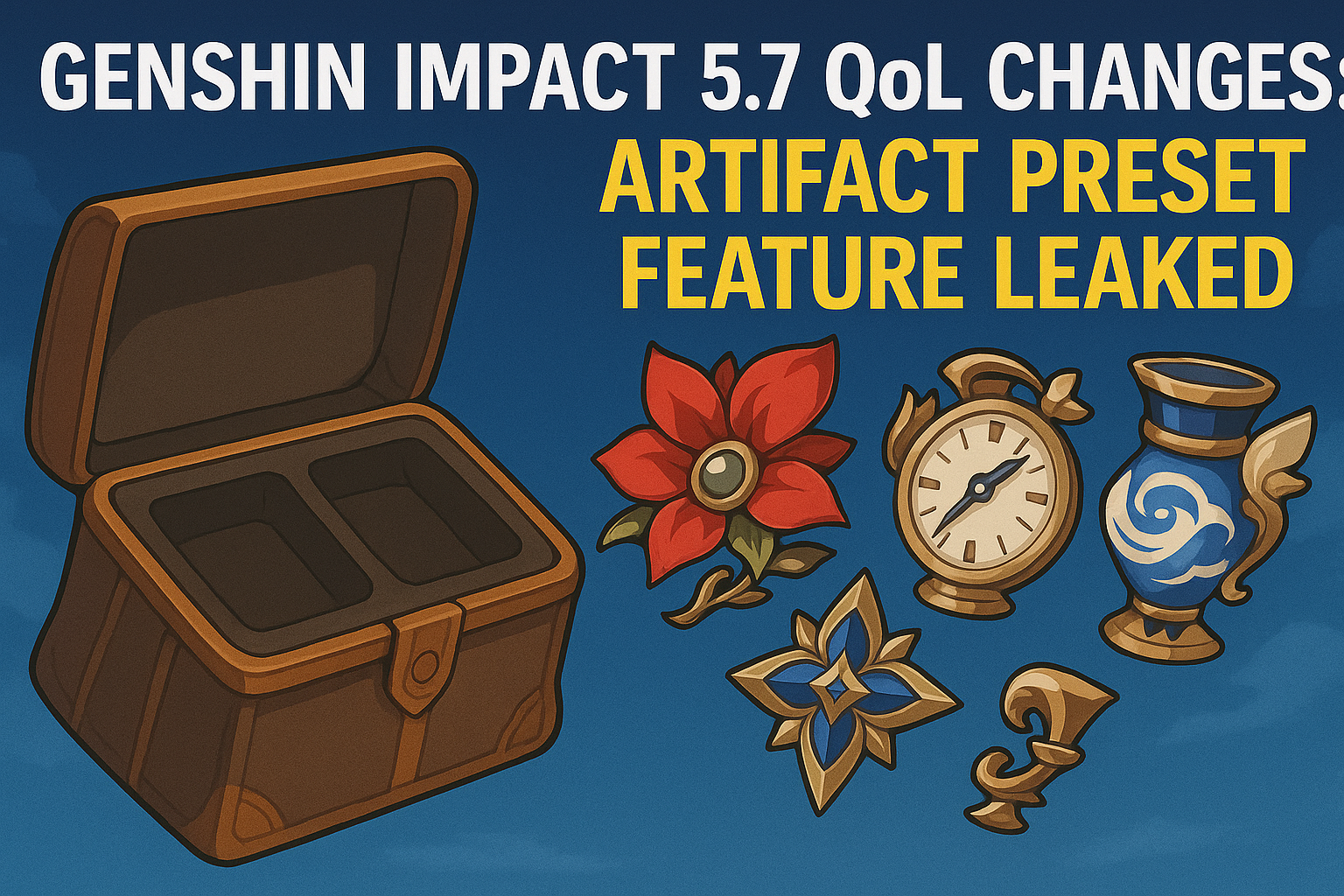 Genshin Impact, Genshin Impact 5.7 QoL, Artifact Preset, QoL Changes, Genshin Impact leaks, HoYoverse